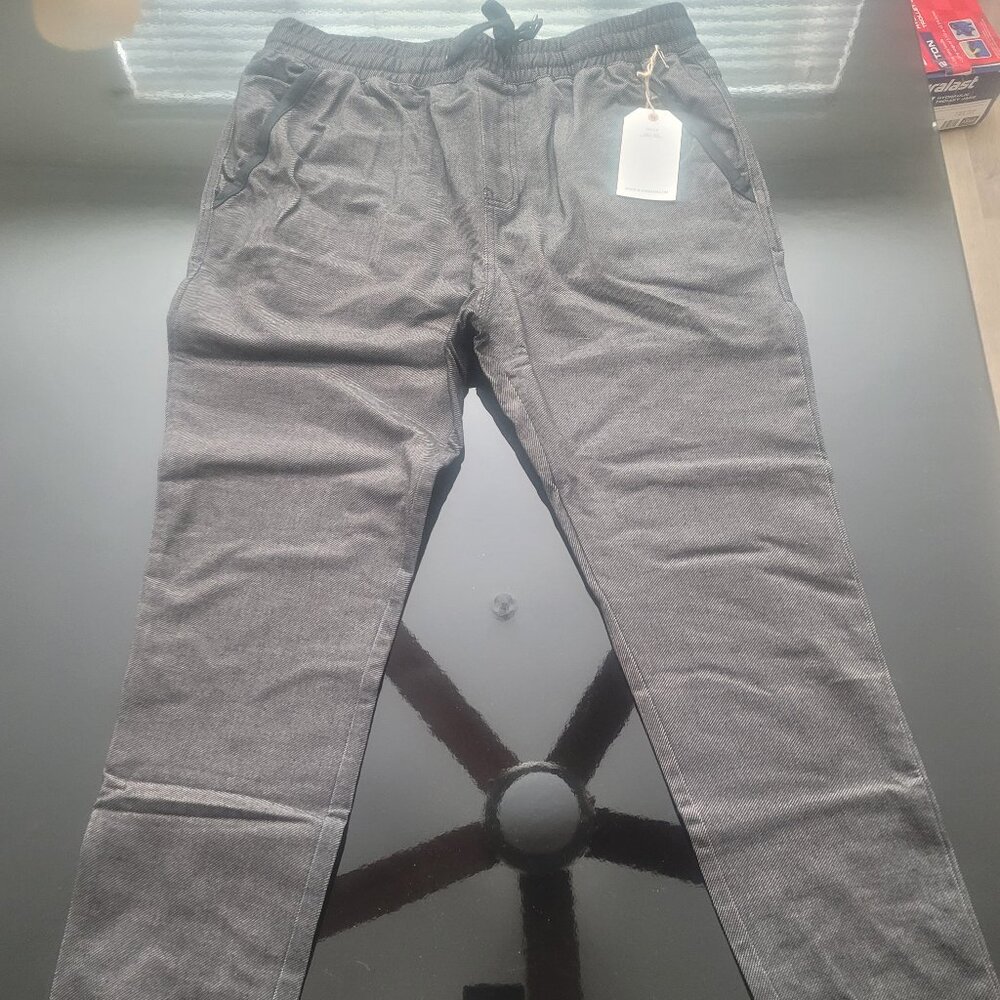 AJ Jeans Men's Charcoal Black Joggers Stretch Size Medium Brand New With Tags